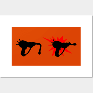 Zombie Pack-a-Punched Ray Gun on Orange Posters and Art